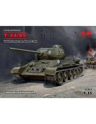T-34-85, WWII Soviet Medium Tank, 1/35 - ICM 35367