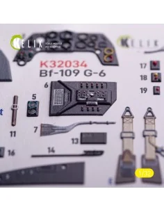BF-109 G-6 - interior 3D decals for Trumpeter kit, 1/32 - Kelik K32034 2