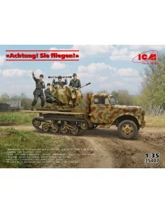 Achtung! Sie fliegen! (Sd.Kfz.3b with 2 cm Flak 38 and crew), 1/35 ...