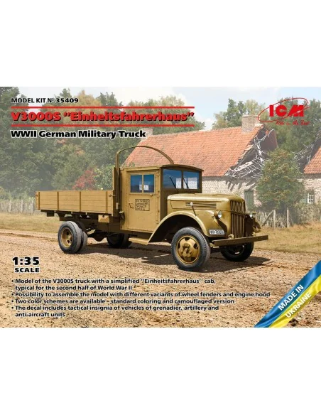 V3000S Einheitsfahrerhaus, WWII German Military Truck, 1/35 - ICM 3...