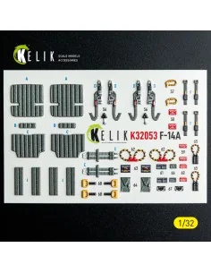 F-14A - interior 3D decals for Tamiya kit, 1/32 - Kelik K32053 2