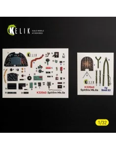 Spitfire Mk.IIa - interior 3D decals for Revell, 1/32 - Kelik K32060