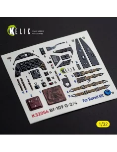 Bf-109 G2/4 - interior 3D decals for Revell, 1/32 - Kelik K32056 2