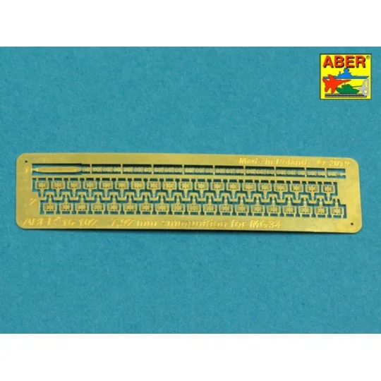 7, 92 mm Amunition for German MG34 Machine Gun x 25 pcs., 1/16 - Ab...
