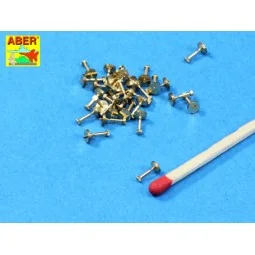 Imitation of Hexagonal bolts 1, 55 mm x 30 pcs., 1/16 - Aber Models...