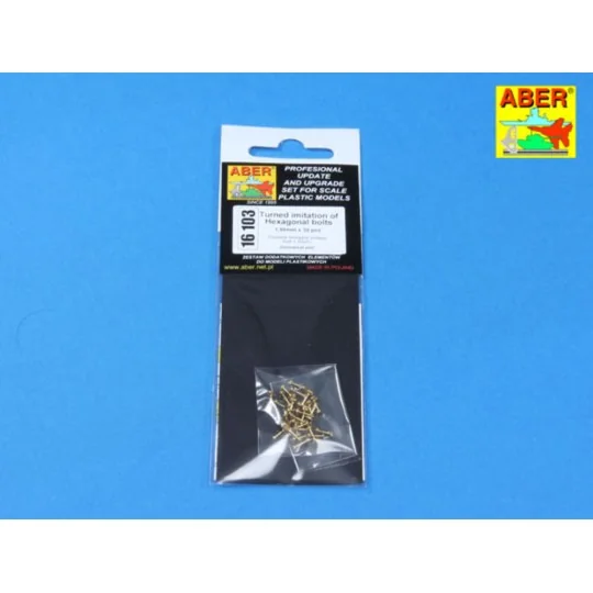 Imitation of Hexagonal bolts 1,55 mm x 30 pcs. - Aber Models 16103