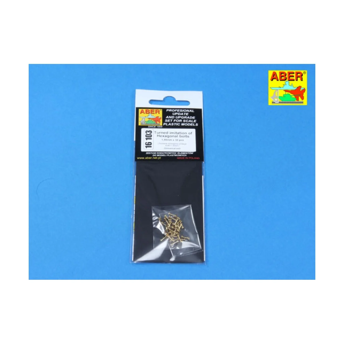 Imitation of Hexagonal bolts 1,55 mm x 30 pcs. - Aber Models 16103