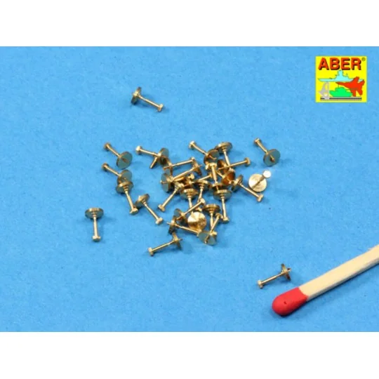 Turned imitation of Hexagonal bolts 1, 19 mm x 30 pcs., 1/16 - Aber...