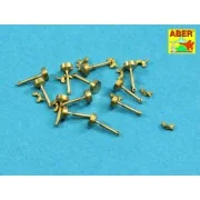 Wing nuts with turned bolt x 12 pcs., 1/16 - Aber Models 16105