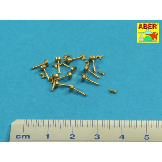 Wing nuts with turned bolt x 12 pcs. - Aber Models 16105
