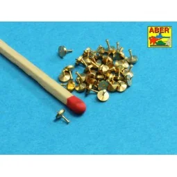 Turned rivets 0,9 x1,3 x 0,5mm 40 pcs. - Aber Models 16106
