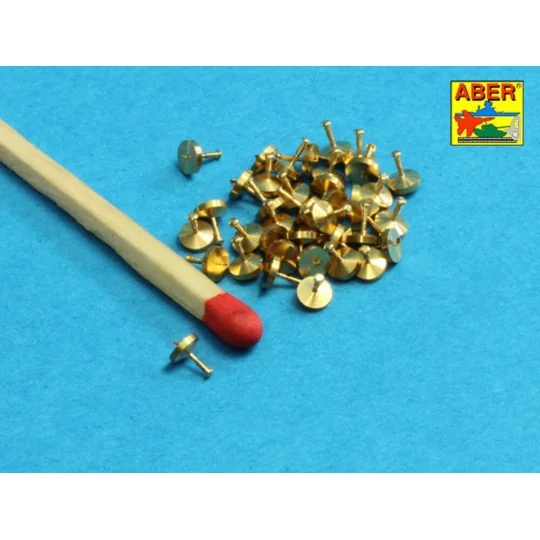 Turned rivets 0, 9 x1, 3 x 0, 5mm 40 pcs., 1/16 - Aber Models 16106