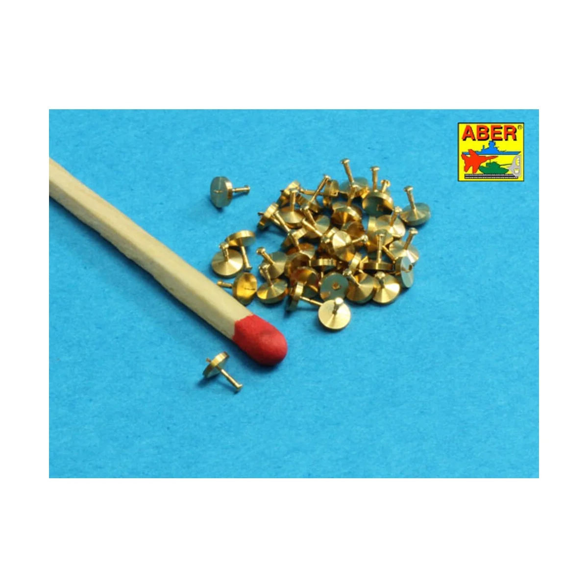 Turned rivets 0,9 x1,3 x 0,5mm 40 pcs. - Aber Models 16106