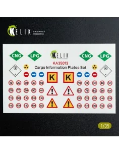 Cargo Information plates set 2 - Decal for models, 1/35 - Kelik KA3...