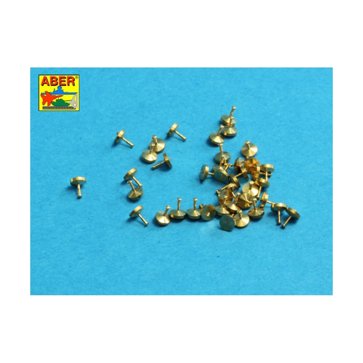 Turned rivets 0,9 x1,3 x 0,5mm 40 pcs. - Aber Models 16106