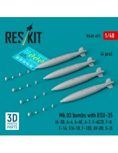 Mk.83 bombs with BSU-35 (4 pcs) (A-3B, A-4, A-6E, A-7, F-4C/D, F-8,...