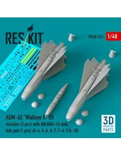 AGM-62 Walleye II ER missiles (2 pcs) with AN/AWG-16 data link pod ...