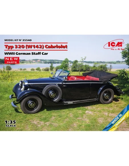 Typ 320 (W142) Cabriolet, WWII German Staff Car, 1/35 - ICM 35540