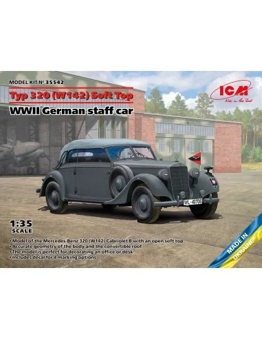 Typ 320 (W142) Cabriolet Soft Top, WWII German staff car, 1/35 - IC...
