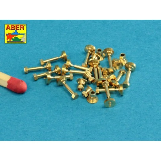 Turned imitation of Hexagonal bolts & nuts 1, 6 x 4, 0 mm x 15 pcs....