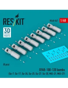 OFAB-100-120 bombs (8 pcs) (Su-7, Su-17, Su-24, Su-25, Su-27, Su-30...