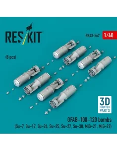 OFAB-100-120 bombs (8 pcs) (Su-7, Su-17, Su-24, Su-25, Su-27, Su-30... 2