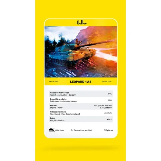 Leopard 1A4, 1/35 - Heller 81126 Leopard 1A4, 1/35 - Heller 81126
