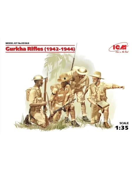 [NO_DESC] Gurkha Rifles (1944) (4 figures), 1/35 - ICM 35563