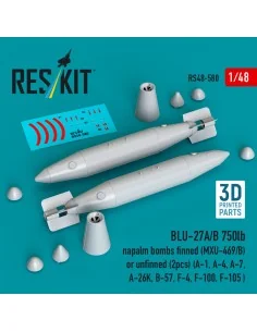 BLU-27A/B 750lb napalm bombs finned (MXU-469/B) or unfinned (2pcs) ...