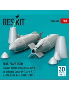 BLU-27A/B 750lb napalm bombs finned (MXU-469/B) or unfinned (2pcs) ... 2