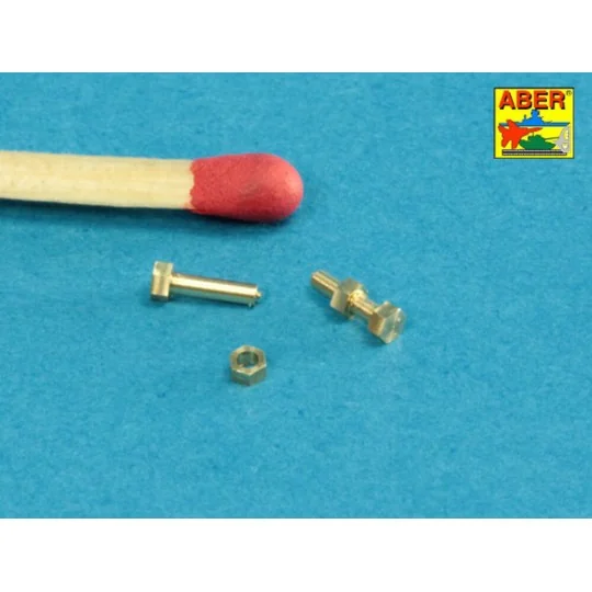 Turned imitation of Hexagonal bolts & nuts 1, 6 x 4, 0 mm x 15 pcs....