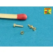 Turned imitation of Hexagonal bolts & nuts 1,6 x 4,0 mm x 15 pcs. A...