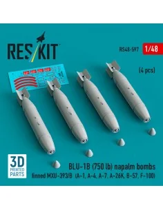 BLU-1B (750 lb) napalm bombs finned MXU-393/B (4 pcs) (A-1, A-4, A-...