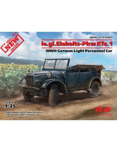 Ie.gl.PKW Kfz.1, WWII German Light Personnel Car, 1/35 - ICM 35581