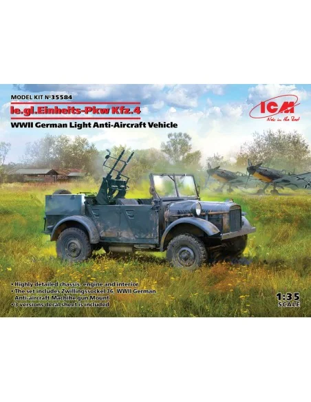 le.gl.Einheitz-Pkw Kfz.4, WWII German Light Anti-Aircraft Vehicle, ...