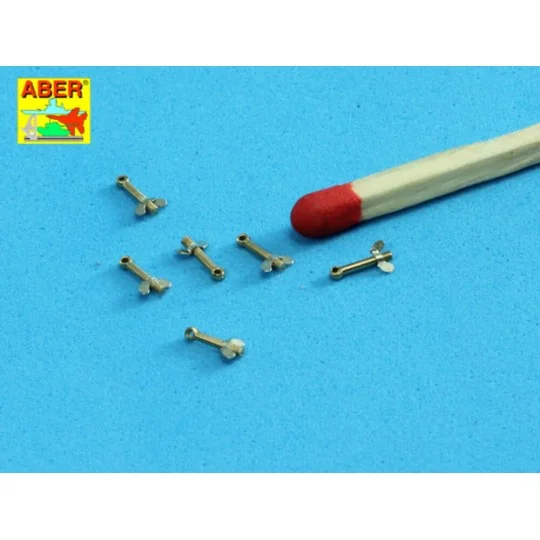 Wing nuts PE nuts with turned bolt x 30 pcs., 1/16 - Aber Models 16111