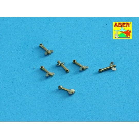 Wing nuts PE nuts with turned bolt x 30 pcs., 1/16 - Aber Models 16111