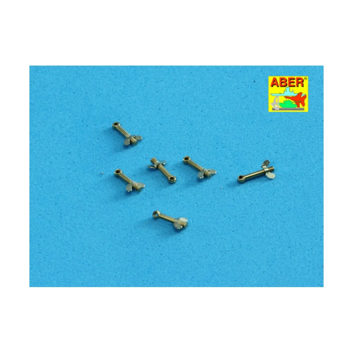 Wing nuts PE nuts with turned bolt x 30 pcs., 1/16 - Aber Models 16111