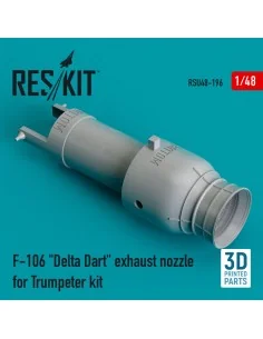 F-106 Delta Dart exhaust nozzle for Trumpeter kit (3D Printed), 1/4...