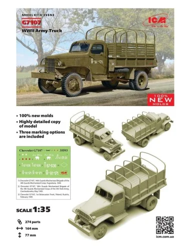 [NO_DESC] G7107, WWII Army Truck (100% new molds), 1/35 - ICM 35593