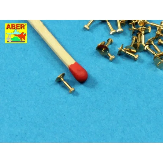 Turned Hexagonal bolts (1,34x2,60mm) x 30 pcs. - Aber Models 16112
