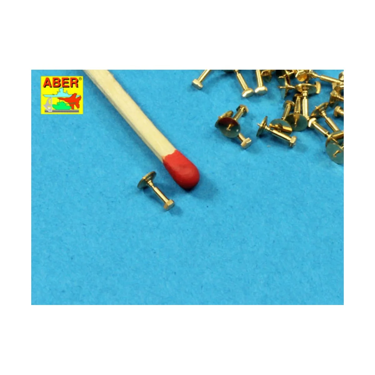 Turned Hexagonal bolts (1,34x2,60mm) x 30 pcs. - Aber Models 16112