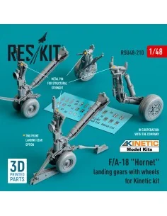 F/A-18 Hornet landing gear with wheels for Kinetic kit (3D Printed)...
