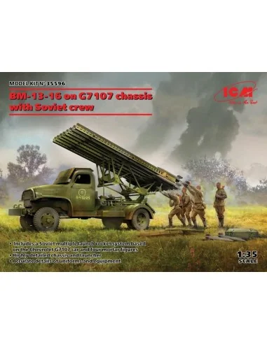 BM-13-16 on G7107 chassis with Soviet crew, 1/35 - ICM 35596