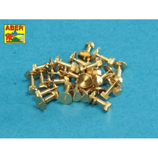 Turned imitation of Hexagonal bolts 1,75 x 2,20 mm x 25 pcs. - Aber...