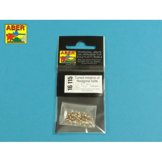Turned imitation of Hexagonal bolts 0, 85 x 1, 30 mm x 30 pcs., 1/1...