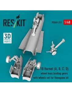 F/A-18 Hornet (A, B, C, D) wheel bays, landing gears with wheels se... 2