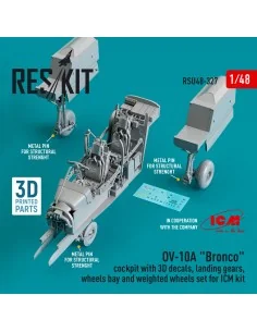 OV-10A Bronco cockpit, landing gears, wheels bay and weighted wheel...