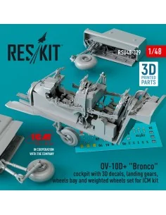 OV-10D+ Bronco Cockpit, landing gears, wheels bay and weighted whee... 2