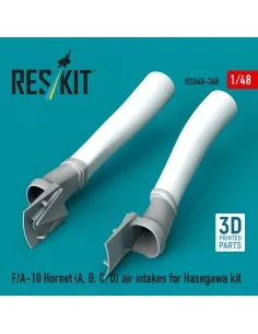 F/A-18 Hornet (A, B, C, D) air intakes for Hasegawa kit (3D Printed...